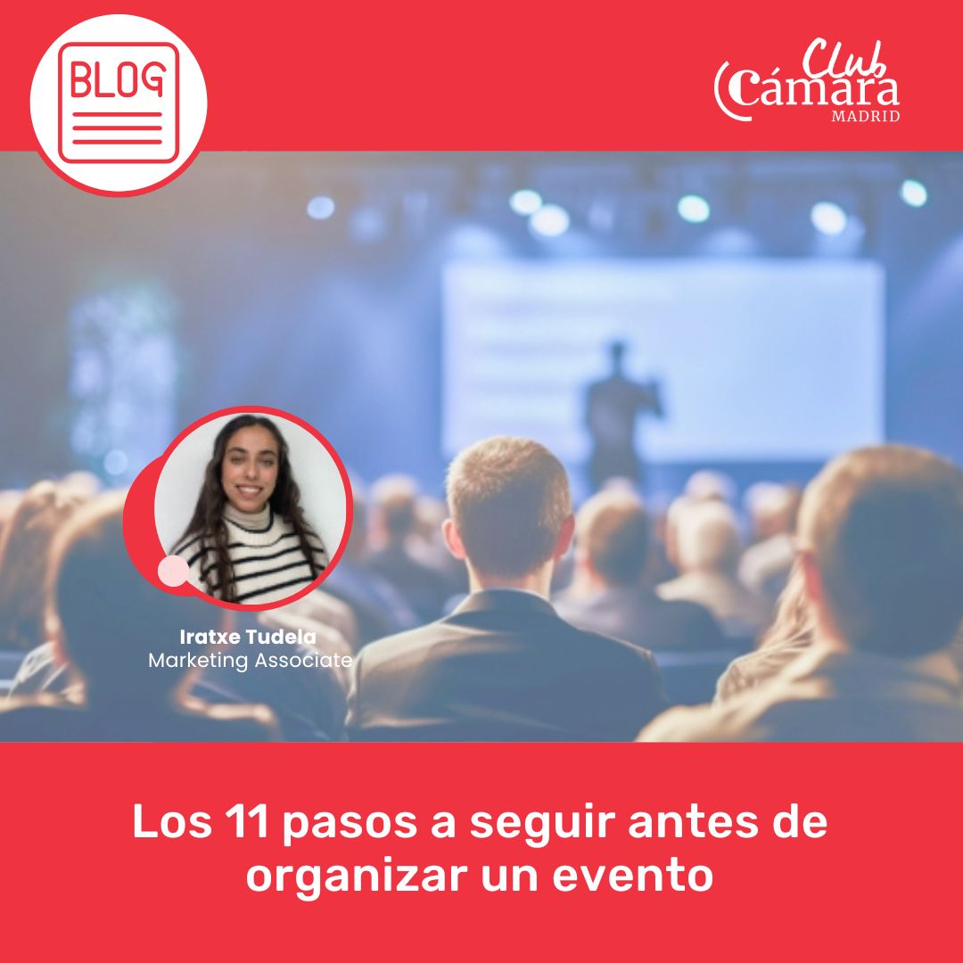 📝 En el último artículo del Blog Club Cámara, Iratxe T., Marketing Associate de Primera Impresión, comparte los 11 pasos esenciales para organizar un evento exitoso 🌟🚀 is.gd/rmHLDb #CámaraMadrid #ClubCámaraMadrid