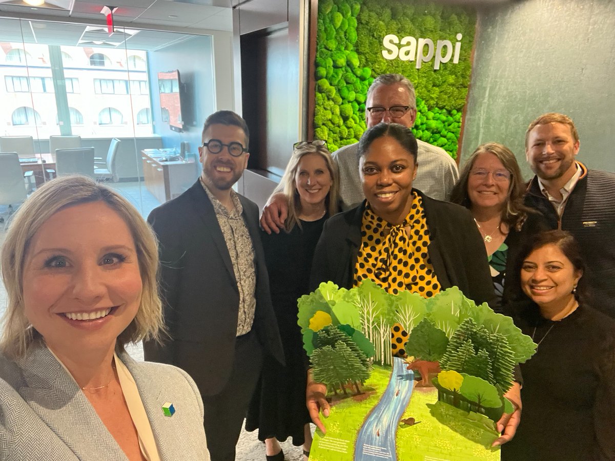 paperboardpkg's tweet image. What an incredible visit to @SappiNA's headquarters in Boston! We had a fantastic time discussing sustainability, the power of paper, and collaboration. Thank you, Sappi, for hosting us and for the engaging conversations to inspire a greener future with #PaperboardPackaging.