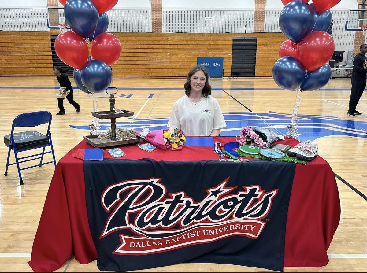 Our track and field program had 4 student athletes sign this year! 

Jordan Elie- Stuart (sprints) Air Force Academy  

Ashley Young (discus) Dallas Baptist University 

Dylan Hill (sprints) Dallas Baptist University 

Julian Dawkins (sprints) Prairie View 

2025 you’re up!