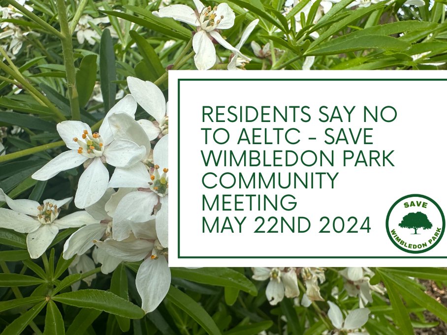 Missed our community meeting last night? Find out what happened here: 

savewimbledonpark.org/post/save-wimb…

(Spoiler alert - nobody supported AELTC's proposals!)

#GreenNotGreed @wimsoc #London #Wimbledon