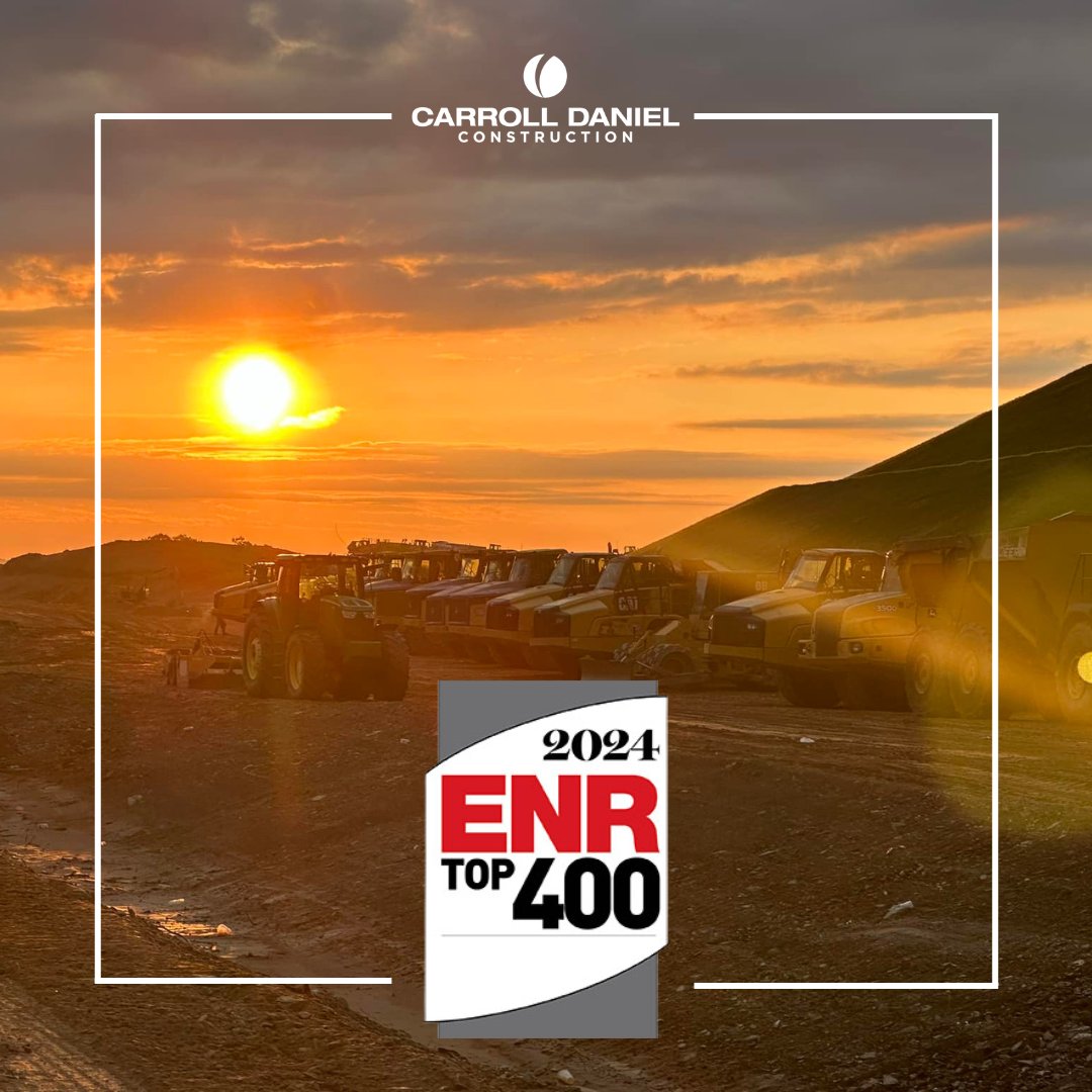 CarrollDanielCo's tweet photo. Carroll Daniel Construction is proud to once again be recognized on the ENR 2024 Top 400 Contractors list. This honor reflects the exceptional talent and dedication of our team members, subcontractors, project partners, and clients. #ENRTop400 #TopGeneralContractor https://t.co/qtdE14qXIE