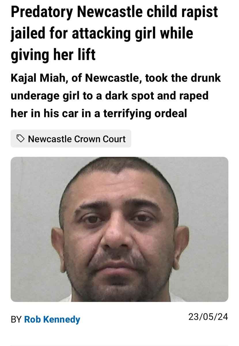 Predatory Newcastle child rapist jailed for attacking girl while giving her lift

Kajal Miah, of Newcastle, took the drunk underage girl to a dark spot and raped her in his car in a terrifying ordeal.

Miah has convictions for violence, dishonesty, weapons and drug dealing