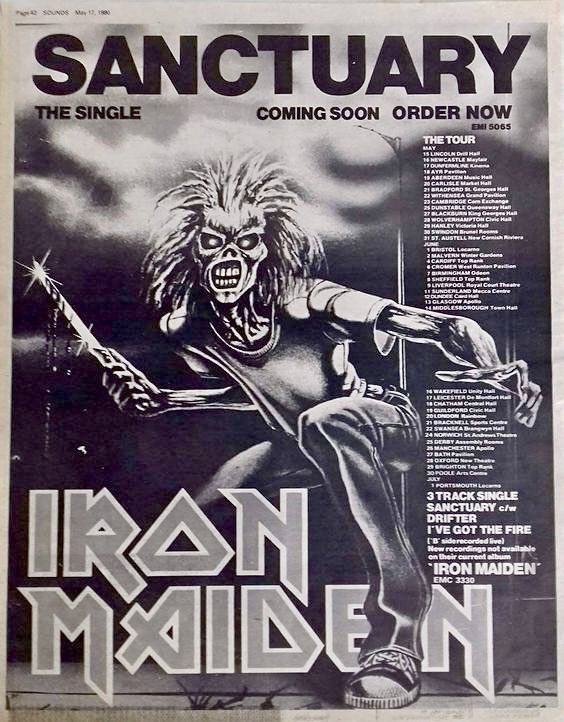 On this day in 1980, Iron Maiden released ‘Sanctuary’.