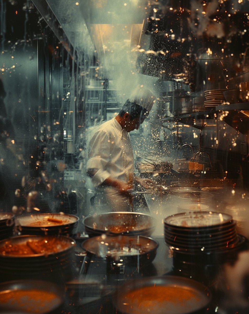 ewitsoe's tweet photo. Trial by fire. 
Short-handed, this is exactly how my chef put it when he threw my untested ass onto the line during a busy Friday night, much to the dismay of the other cooks. 

I am as stubborn as a goat and failing wasn't an option, but the mess was legendary. 

Moving up. https://t.co/Ria2EiPKmv