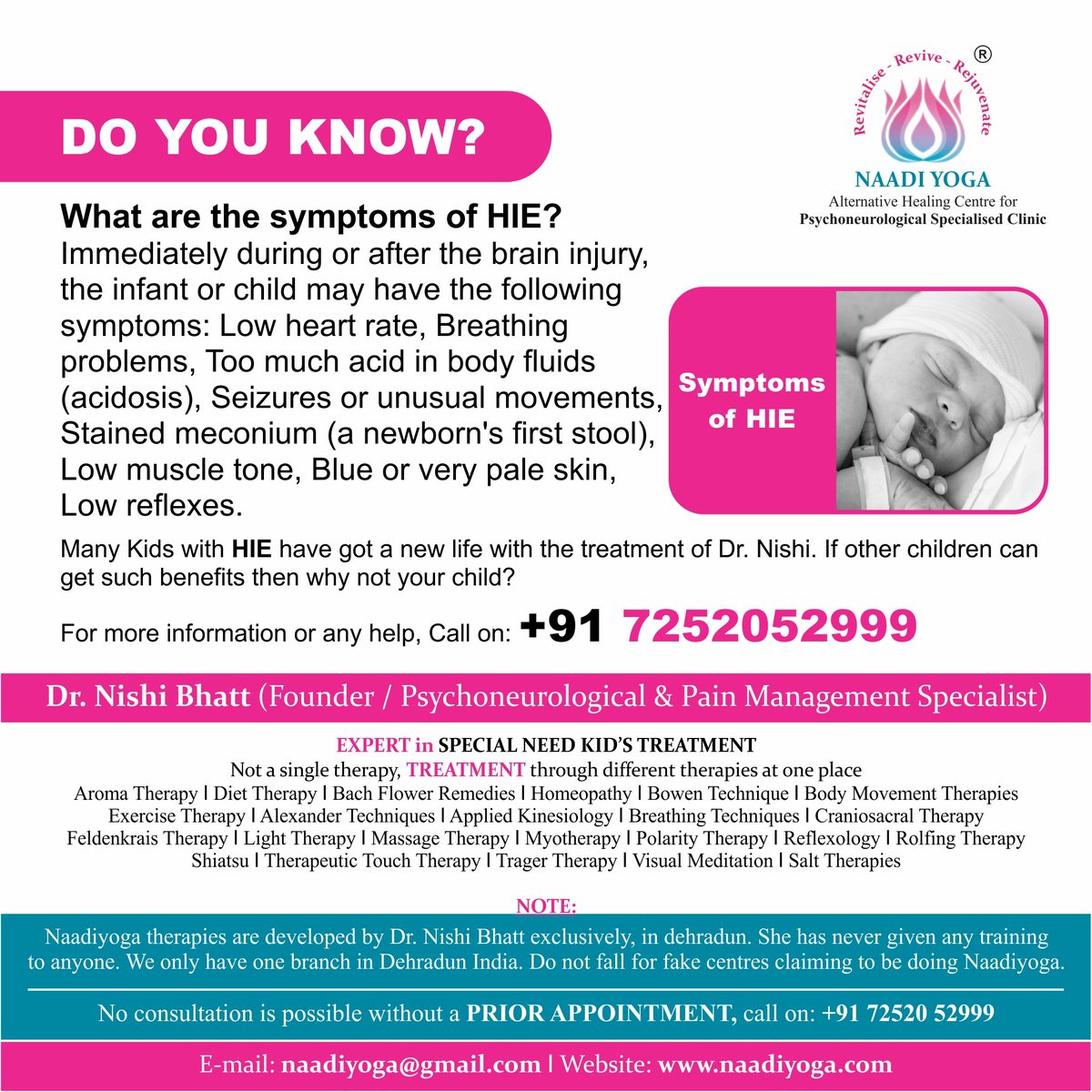 Do you know - What are the symptoms of HIE?

If your child is also suffering with HIE or any other neurological disorders then you can call on our helpline number: +91 7252052999

#epilepsy #seizure #fits #dyslexiaawareness #cerebralpalsy #autism #asd #HIE #epilepsy #seizures