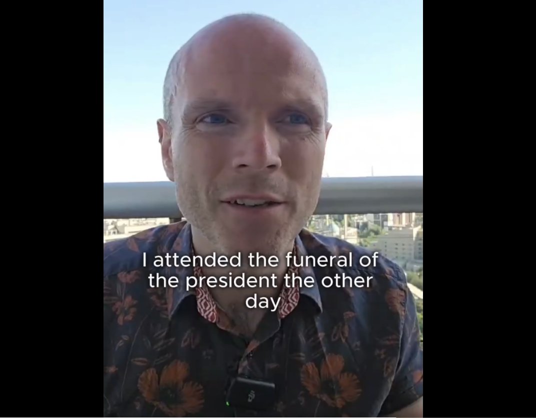 He says he doesn't know much about the Iranian government, he qualifies that by saying he went to the funeral of the Iranian president, also known as the butcher of Tehran to the whole world. If there were only two gobshites in town, he'd still be both of them. #tehrantadhg