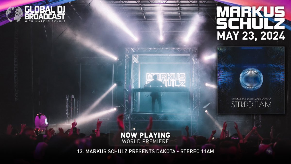 MarkusSchulz's tweet photo. 13. Markus Schulz presents Dakota - Stereo 11AM [World Premiere | Down the Rabbit Hole] #gdjb

Dedicated to this legendary venue, and the unforgettable times we have spent together at this time of morning.

Coming to @coldharbourrec on Friday May 31

https://t.co/ZtWfJtF9ZF https://t.co/dl4Jqk2snT