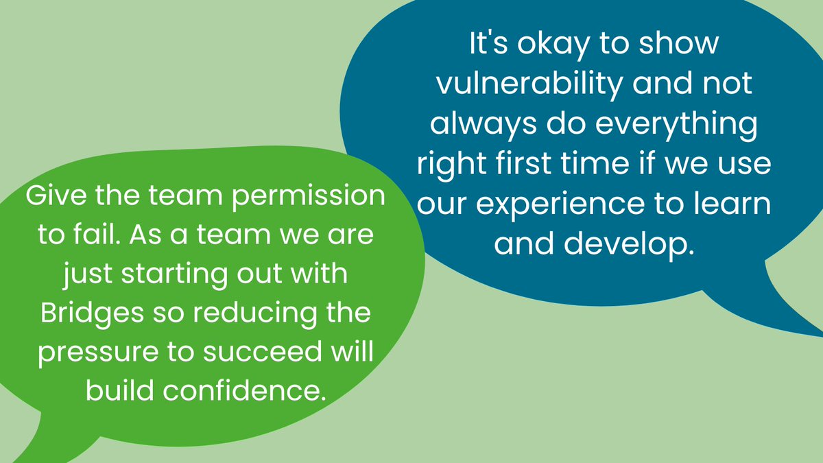 bridgesselfmgmt's tweet photo. We loved seeing Bridges Champions at our Champions Sharing Event yesterday! Practitioners shared their team's successes in sustaining Bridges, but we also built in space to reflect on times when things haven't gone to plan.

Here's some of the reflections our Champions had 🥰 https://t.co/ftrAJHjXYM