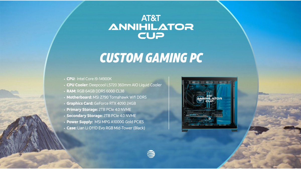 The final round of #ATTAnnihiliatorCup begins in just a few hours 🕓! Today is also your last chance to score this one-of-a-kind gaming PC. Enter to win now and we'll catch you later at 5pm ET on TikTok.com/@att & Twitch.tv/att. attannihilatorcup.com/sweepstakes