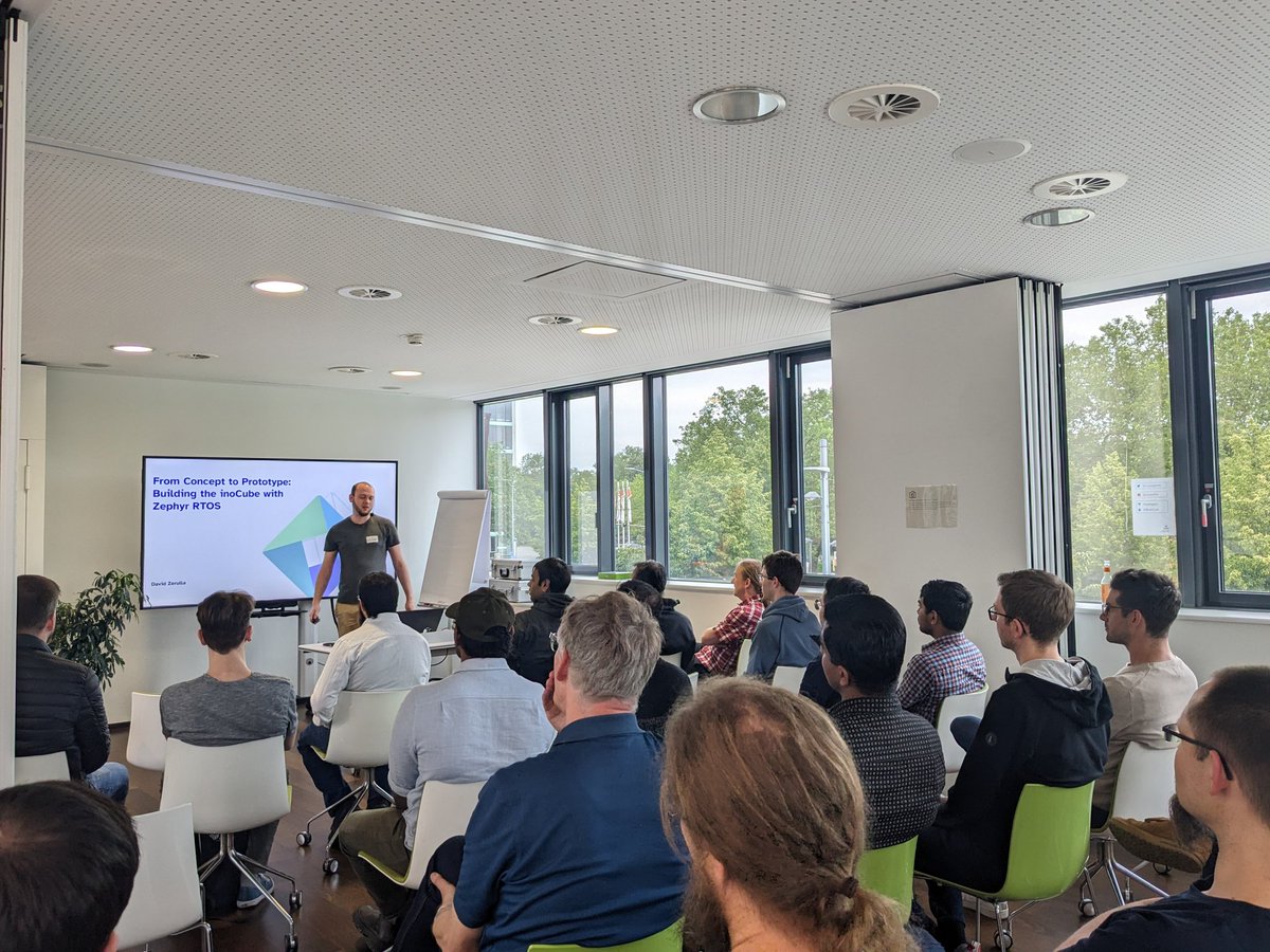 #ZephyrProject meetup: From Concept to Prototype: Building the inoCube with #ZephyrRTOS by David Zerulla, @inovexgmbh.