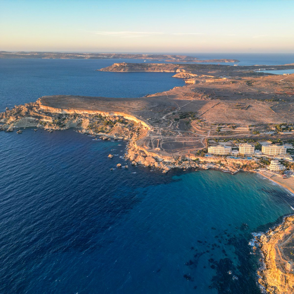 Bird's Eye View over Malta's west-coast ✨🩵 [ 📸 @haz_and_loz] #VisitMalta #ExploreMore #MoreToExplore #travelhacks