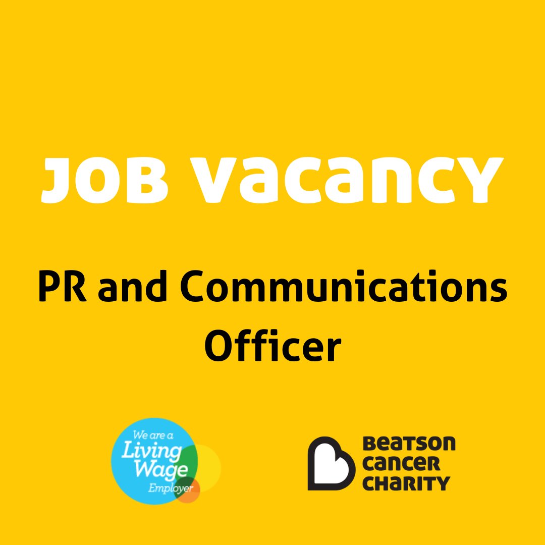 📣 We're hiring 📣 We’re currently seeking a Pr &amp; Communications Officer to join our Marketing &amp; Communications team! 
👉 beatsoncancercharity.org/about-us/worki…