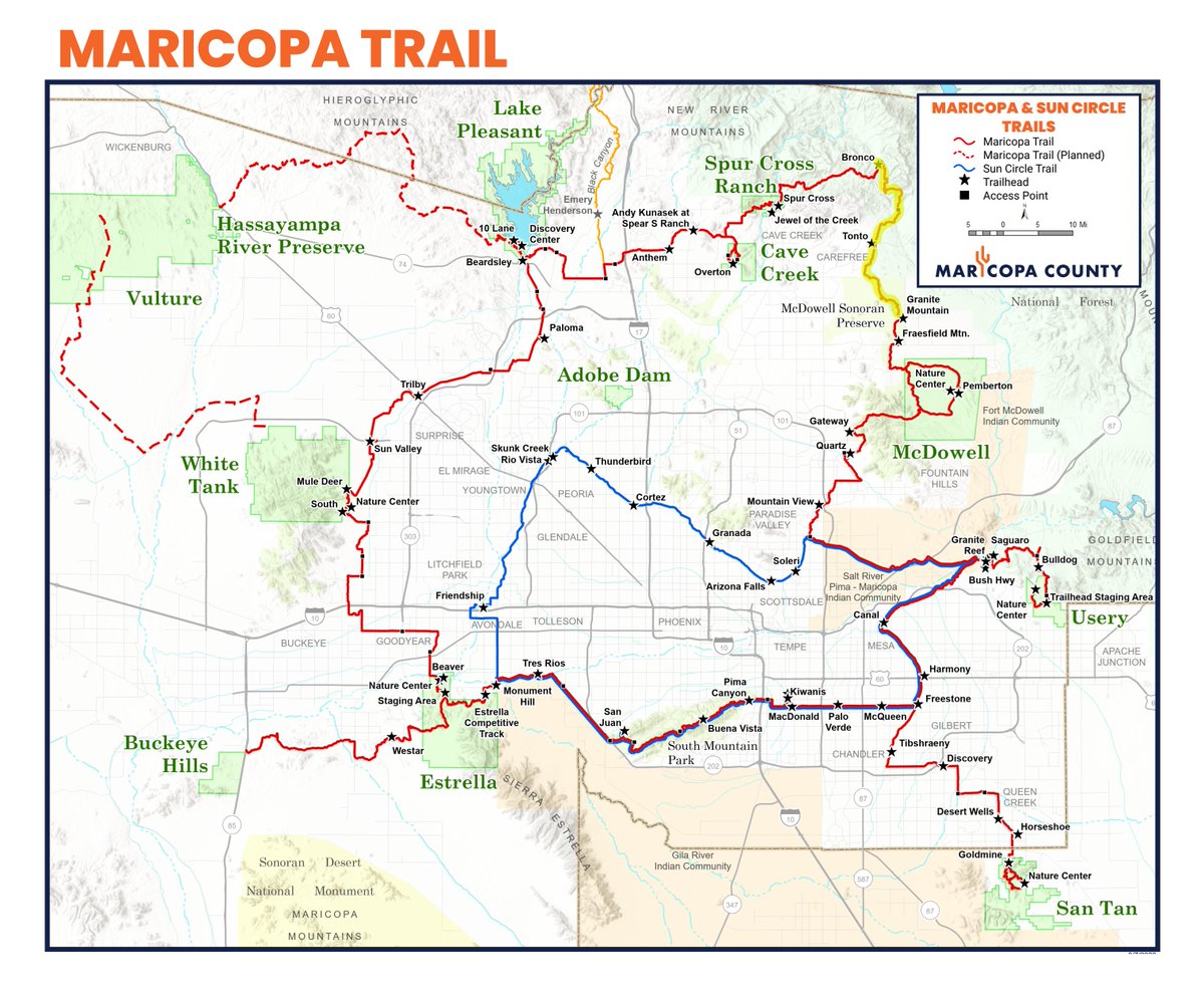 MaricopaParks's tweet photo. The Maricopa Trail has been impacted by the Wildcat Fire. The Bronco Trailhead to McDowell Sonoran Preserve area falls under the Tonto National Forest’s Emergency Stage 1 Fire Restrictions closure. Please stay out of the area.

https://t.co/SrOlwkz65h https://t.co/7nuYOVARfo