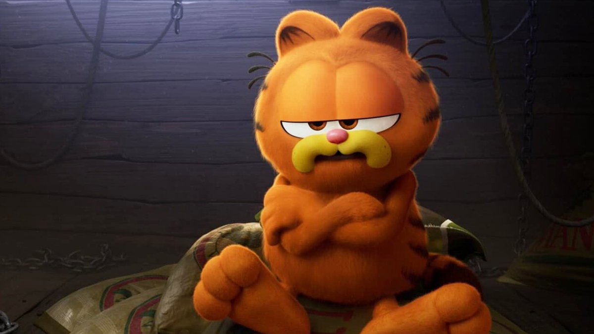 'The cinematic equivalent of a Monday.' Chris Pratt voices the lasagne-loving cat in #TheGarfieldMovie. Read Empire's review: empireonline.com/movies/reviews…