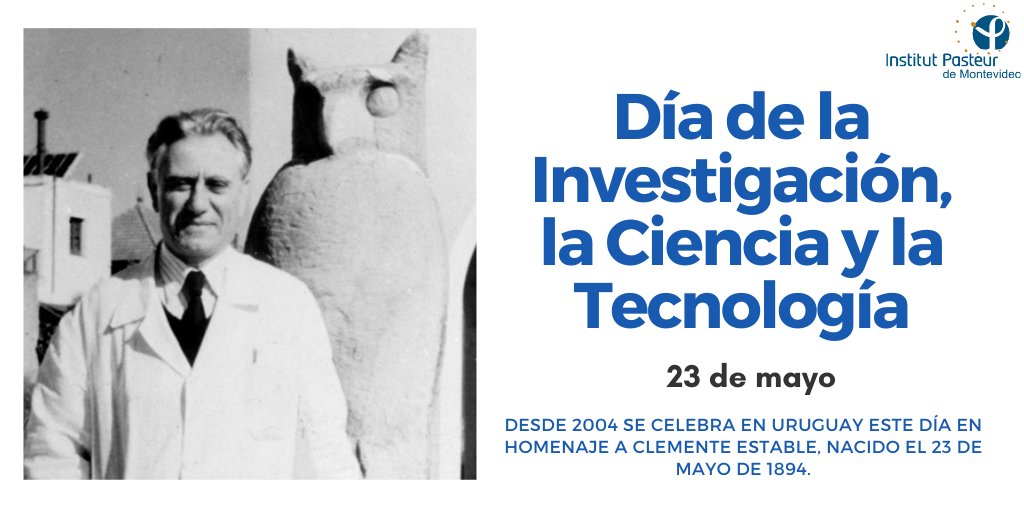 #Hoy se celebra en 🇺🇾 el Día de la Investigación, la Ciencia y la Tecnología, en honor al nacimiento de Clemente Estable, maestro, profesor y científico que sentó las bases de la investigación en el país.
¡𝐅𝐞𝐥𝐢𝐜𝐢𝐝𝐚𝐝𝐞𝐬 a quienes trabajan por el avance del conocimiento!