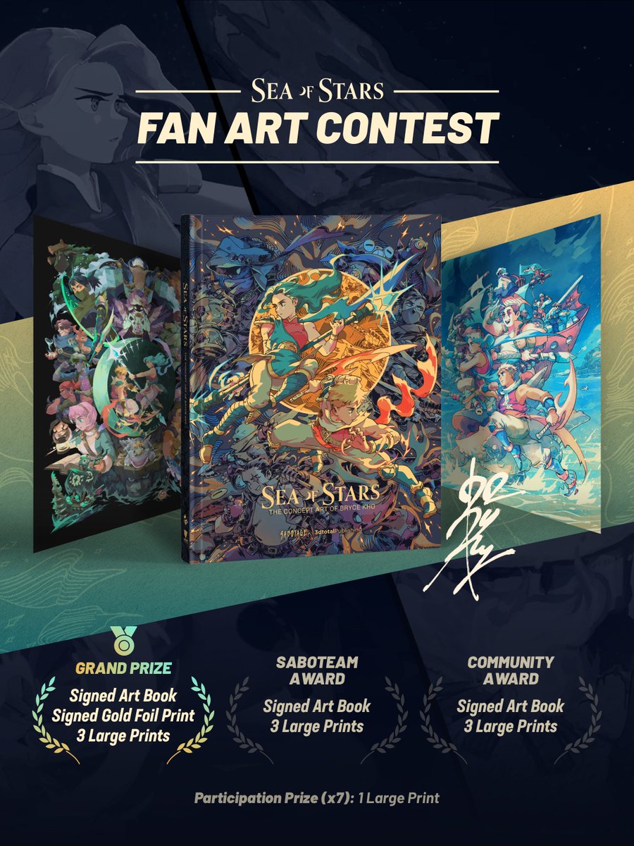 seaofstarsgame's tweet photo. With 16 days left to the fan art contest we're already overwhelmed with submissions, so let’s raise the stakes 🏆

We’re adding large prints as part of the winners’ rewards. Plus, 7 of these will be randomly awarded to participants!

Submissions this way: https://t.co/H5mfWA6yU2 https://t.co/LrRhRKKl1e