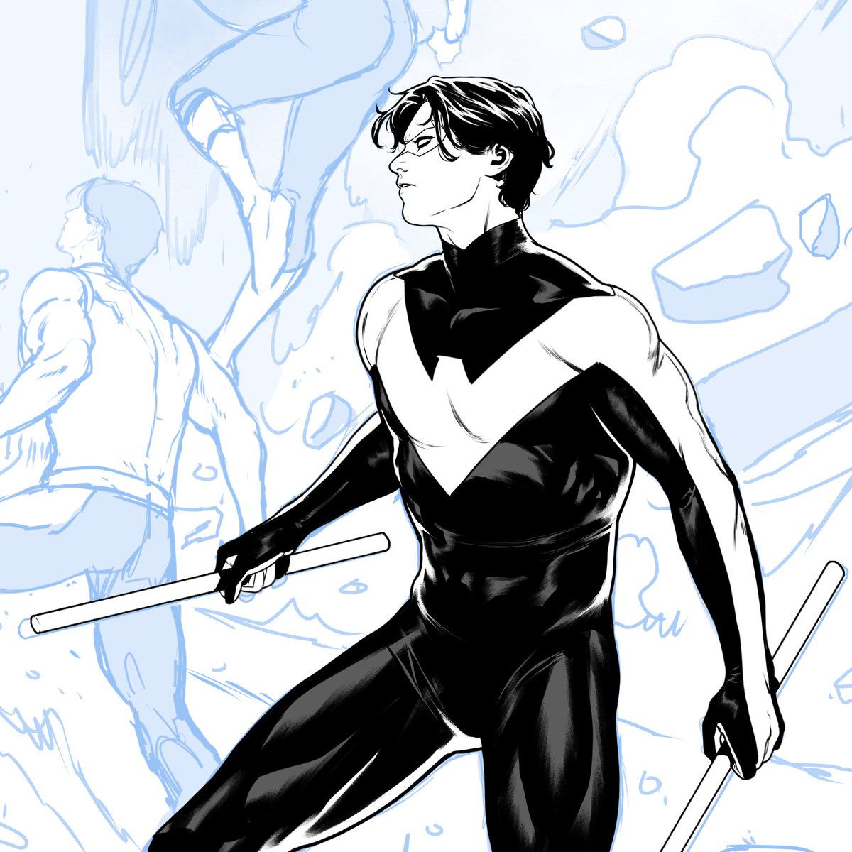 lukmeyer30's tweet photo. Working on something here!🤫🤫
#nightwing #titans https://t.co/NFlpFSE8Ob