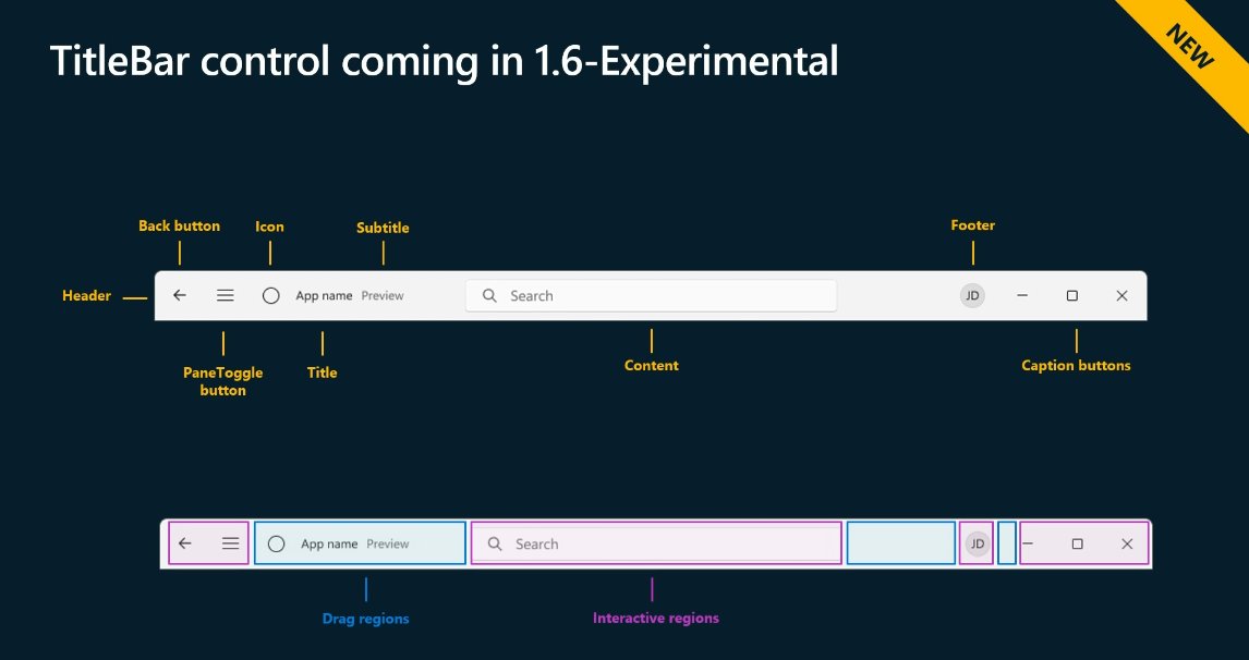 AndrewKeepCodin's tweet image. TitleBar control is coming. 
#winui #winappsdk #windowsdevs
