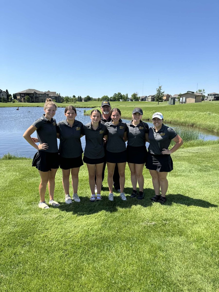 Day 1 of state done. Rams sit 7th after round 1 with a 336. Tying  <a href="/AnnaWahman/">Anna Wahman</a> and <a href="/KateWahman/">Kate Wahman</a> shoot 77,  <a href="/PruntyOlivia/">Olivia Prunty</a> 84 and <a href="/MaddyMaynes14/">Maddy Maynes</a> 98. Day 2 tomorrow will be shotgun at 8:30.
