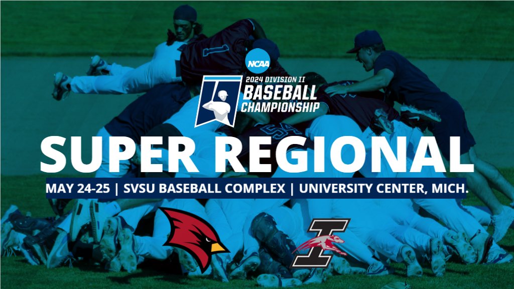 🚨NCAA D2 MIDWEST SUPER REGIONAL🚨 ⚾️: @svsubaseball 🆚: UIndy 📅: May 24, 2024 🕐: 1 PM EST 📍: SVSU Baseball Complex | University Center, Mich.📺: bit.ly/3wzQWru #BeaksUp #GoCards #StandOut #SVSUBSB