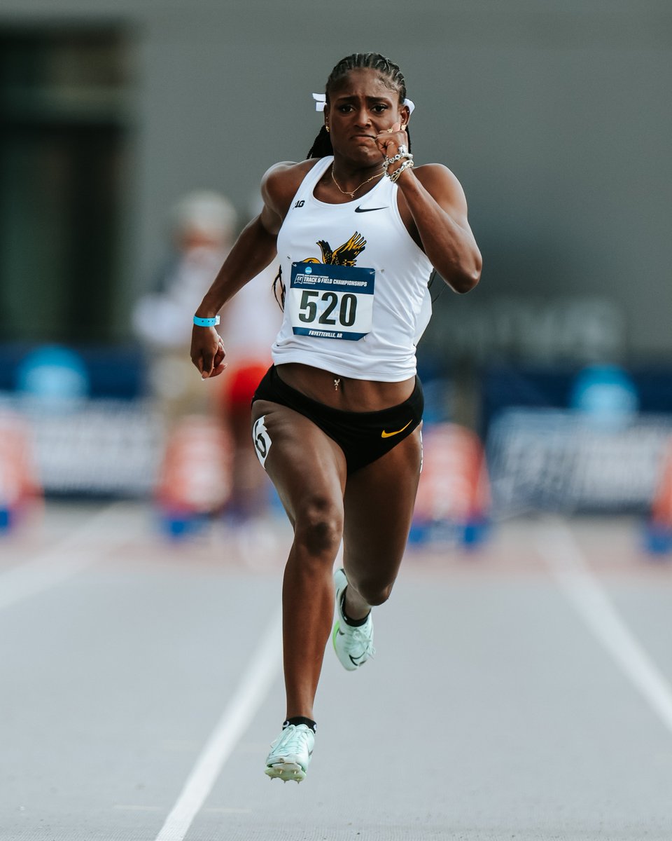 IowaXC_TF's tweet photo. Lia Love qualifies automatically for Saturday's 100-meter quarterfinals! 

@lia_lovee ran a wind-aided 11.16, good for 18th overall in the first round. 

#Hawkeyes x #NCAATF https://t.co/4dpzFDRJVP