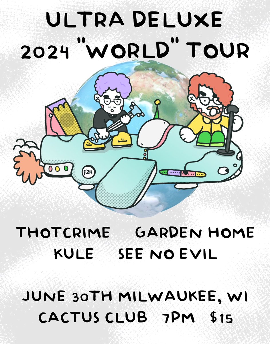 Milwaukee on June 30th with @thotcrimeband @gardenhomeWI @Kule_WI and see no evil! Let’s rock!!!