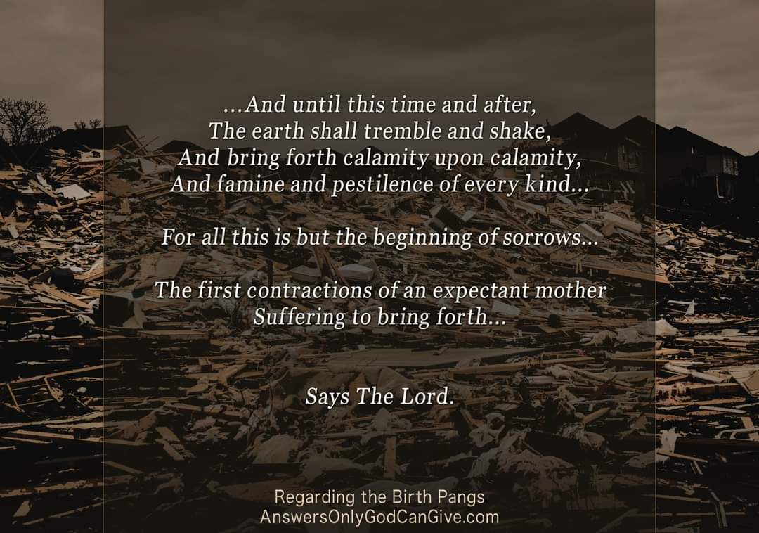 📖 Excerpt from: thevolumesoftruth.com/The_World_Shal…

#TheVolumesofTruth #Prophecy #YAHUWAH #YahuShua #Jesus #TheWordofTheLord #TrueProphet #God #TheDayofTheLord #BirthPangs #Revelation #calamity #tornado #hurricane #flood #wildfire #sorrows #pestilence
