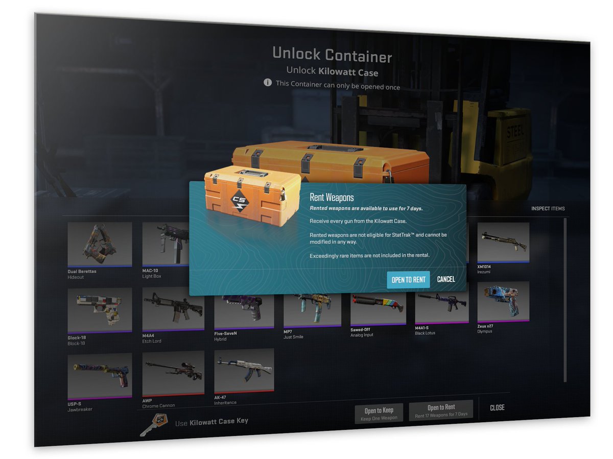 aquaismissing's tweet photo. NEW CS2 UPDATE, YOU CAN RENT WEAPONS NOW??

https://t.co/0WdKnETu1S https://t.co/SmtS3nVHjr
