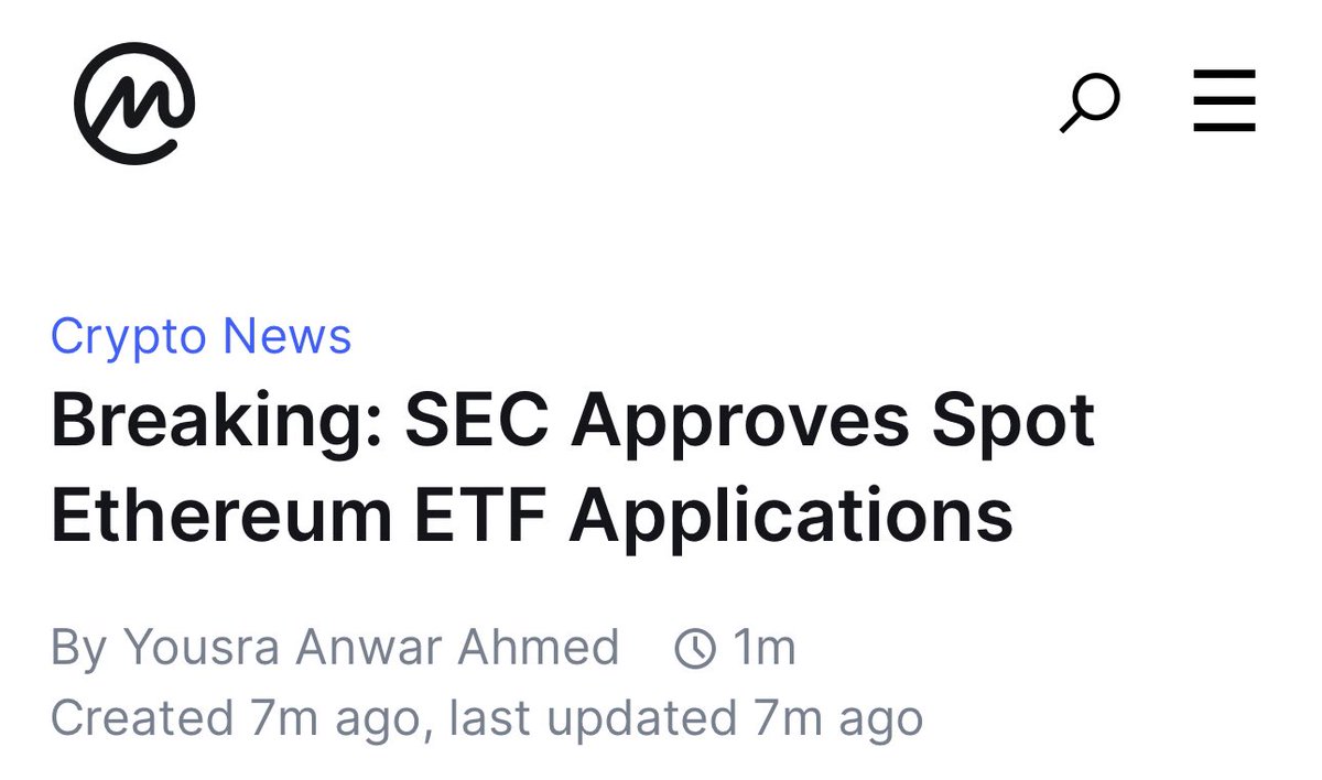SEC Approves Spot Eth ETF applications. Our lambo airdrops launching in this market. $ZKS $ZRO bullish 🤫