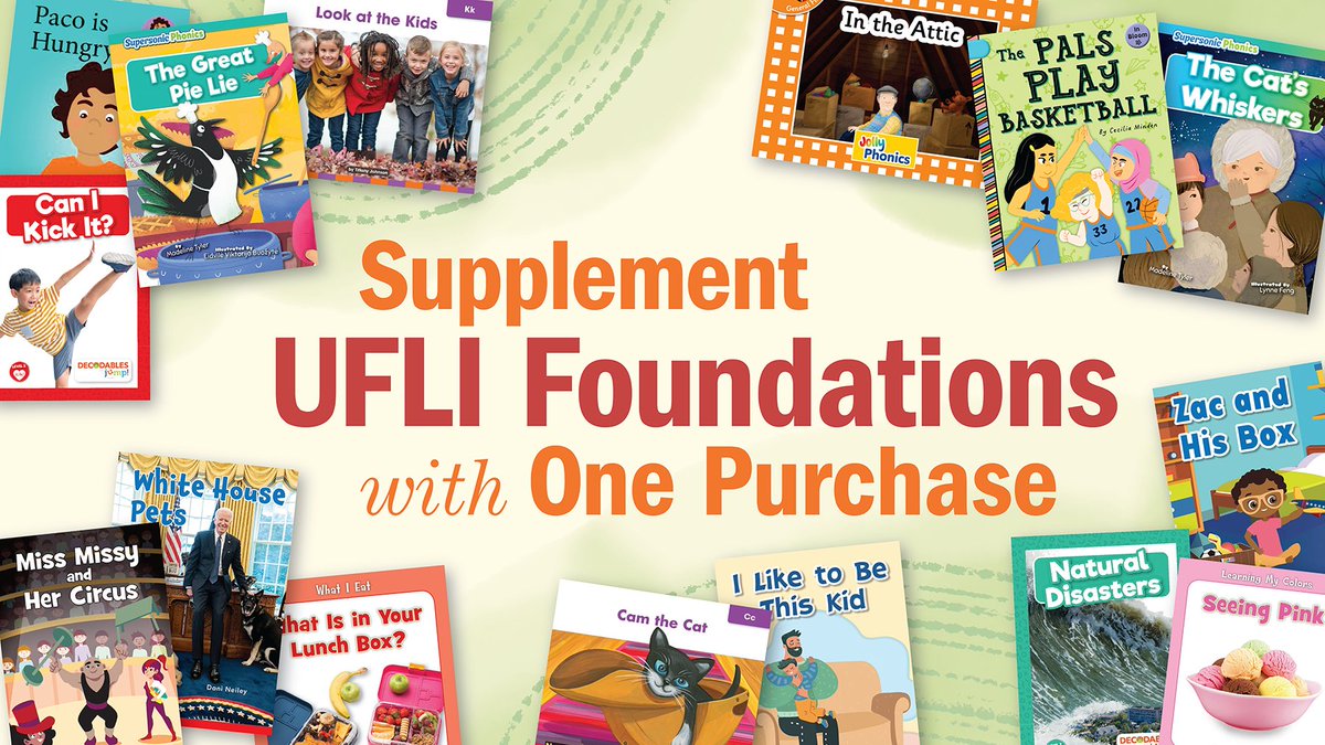 Booksource's tweet image. Booksource #decodable collections aligned to the #UFLI Scope &amp;amp; Sequence include more than 500 titles! PLUS, we arrange and label the collections for you to allow quick access to the concepts you need.

Preorder now: brnw.ch/21wK5ci ✨ 

#scopeandsequence #UFLIconcepts