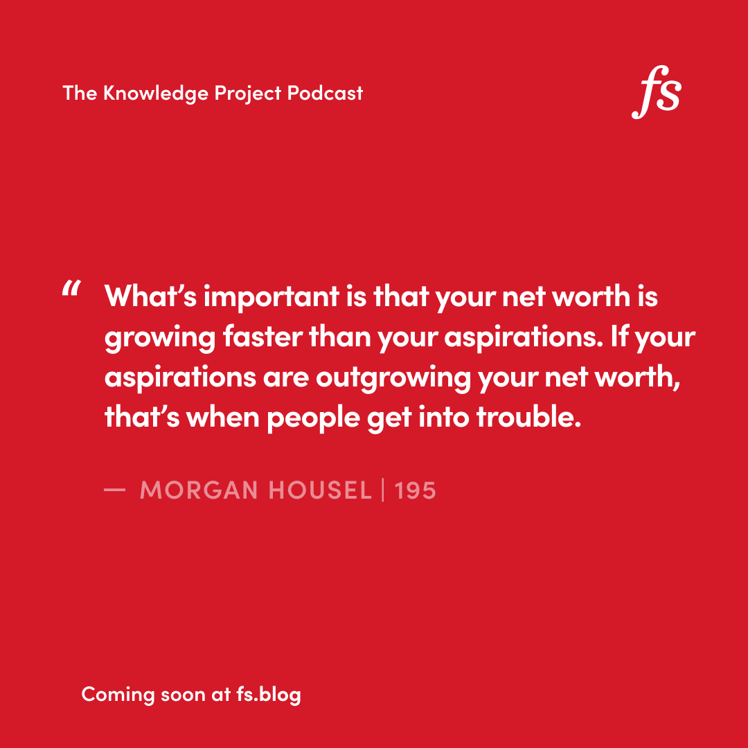 A conversation about money, wealth, personal finances, risk, and happiness with Morgan Housel comes out on May 28.

Members have access to the ads-free version and exclusive, hand-edited transcripts now.