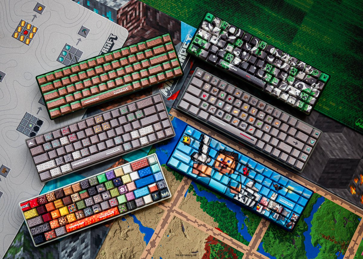 higround's tweet photo. ‼️Calling all creators‼️ To celebrate this iconic collection, we will select one person to win a Higround x Minecraft Basecamp Keyboard and Jelly Bag. 

Here's how to enter:
1️⃣ Follow us @higround 
2️⃣ Repost this post 
3️⃣ Tag two friends   

Giveaway ends on 5/31 at 12PM PT. Good luck!