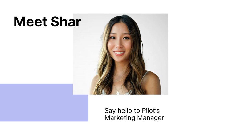 pilot_io's tweet photo. 🚀👩‍🚀 Meet Shar, our Crew Member of the Month!

Shar lends her expertise as our Marketing Manager - adding flair to our social media presence, website content, newsletters and more. ✨ https://t.co/J7QnAbEIUQ