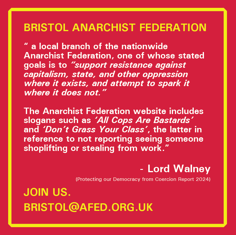 Many thanks to Lord Walney for pointing out some of  <a href="/BristolAFed/">Bristol Anarchist Federation 🏴</a> 's finer points.