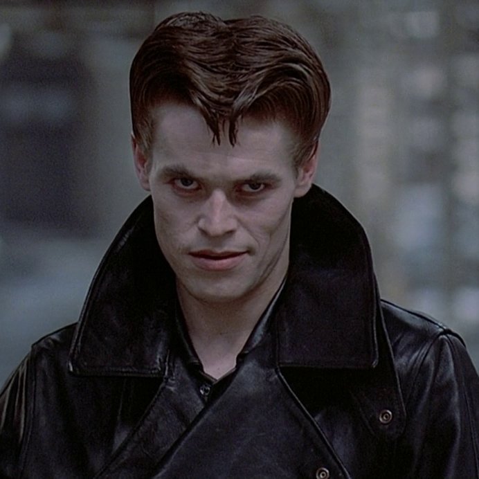oleivarrudi's tweet photo. Willem Dafoe as a demonic greaser in Streets of Fire, casually influencing decades of Japanese anime punk hairstyles: https://t.co/sJzQmjcWPp