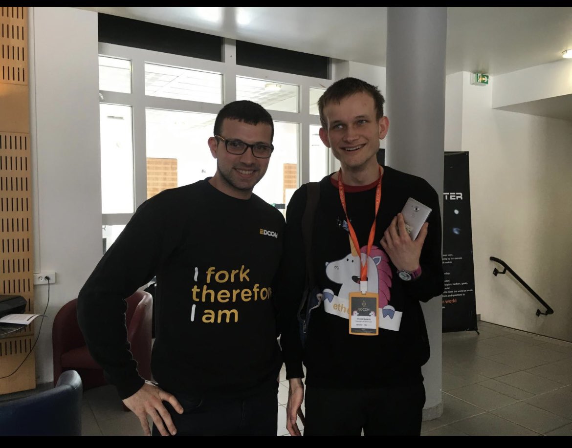 Hamid (@blckainer) on Twitter photo Historical day for a historical photo: <a href="/VitalikButerin/">vitalik.eth</a> and I in Paris, February 2017.
What a loooong way for #Ethereum from small meetups to ETF approvals ☄️🛰️ Historical day for a historical photo: <a href="/VitalikButerin/">vitalik.eth</a> and I in Paris, February 2017.
What a loooong way for #Ethereum from small meetups to ETF approvals ☄️🛰️