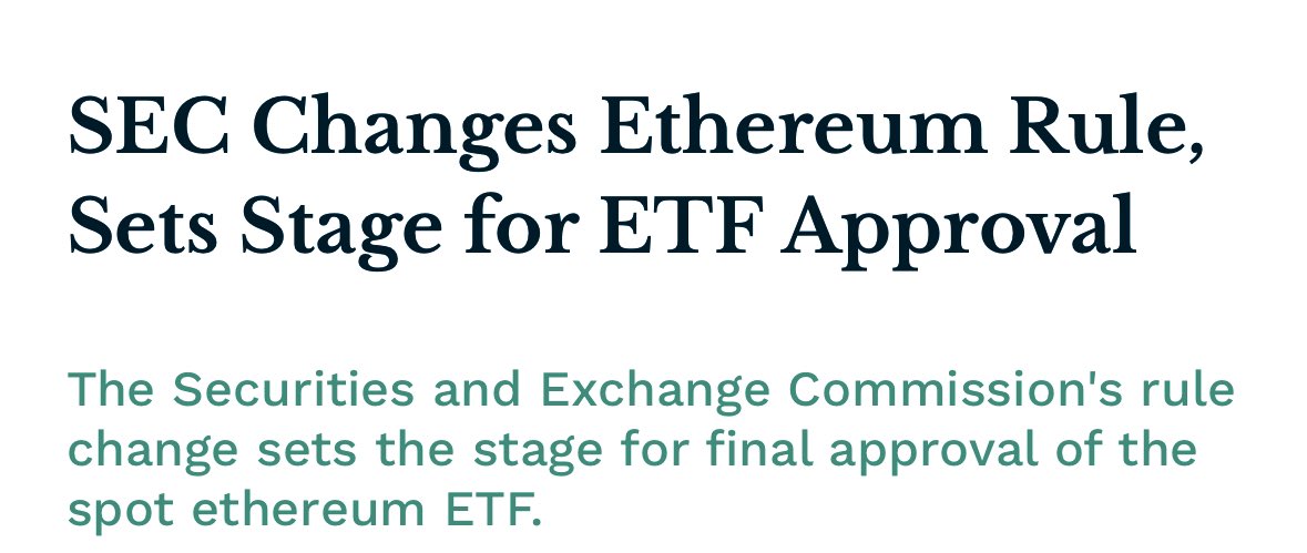 It’s a good day for Crypto ✅ #EtheruemETF