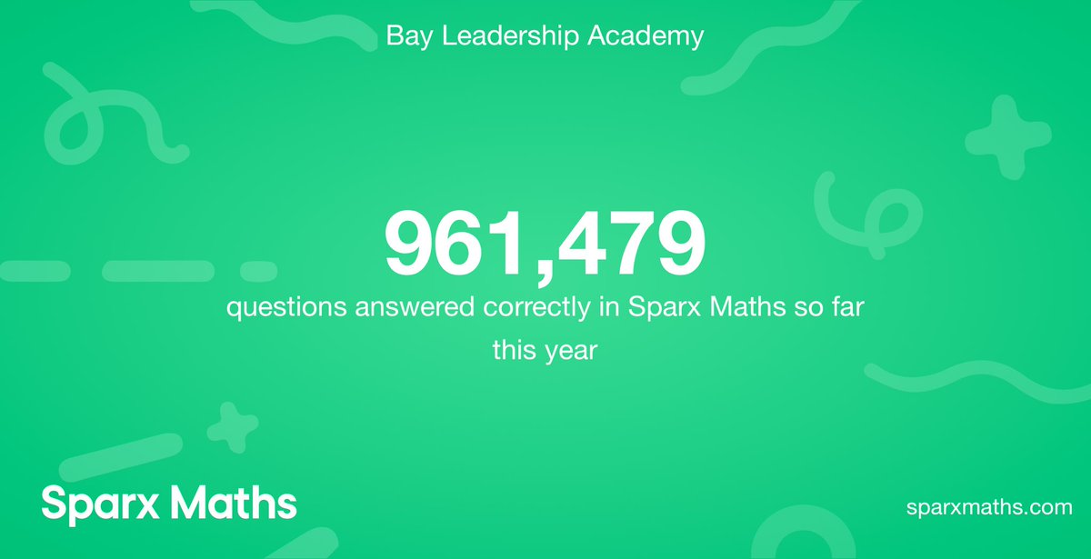 Not long until we join the @SparxMaths 1 million club. We are going to work hard to achieve this before the end of the year. Watch this space! #WeLoveMaths #BuildingLearningPower 🤩