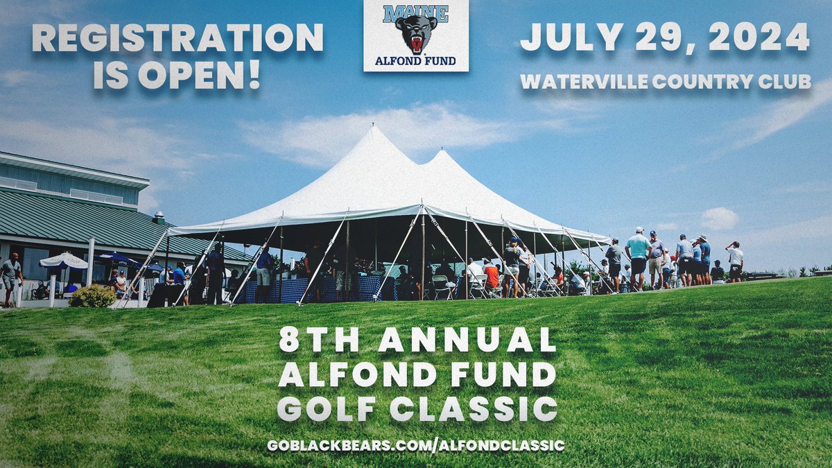 We're just 2️⃣ months away from the Alfond Fund Golf Classic ⛳️ Register ➡️ GoBlackBears.com/AlfondClassic