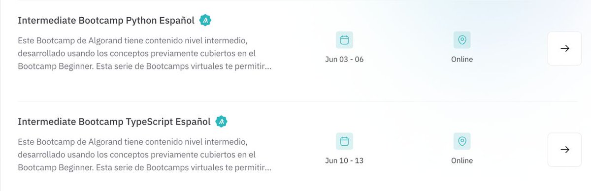 gemmaixtla's tweet photo. Apúntate a la Hackathon y a los Bootcamps de #python y #typecript en español de @AlgoFoundation para junio aquí!
https://t.co/XcBfR6pmLP
https://t.co/XKug3s4Ux0
https://t.co/QWASOPXEmG https://t.co/o8Ksu5fwdi