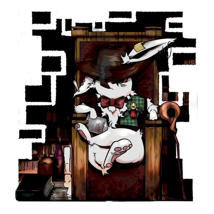「rabbit sitting」 illustration images(Latest)