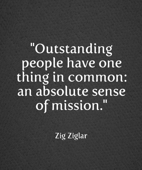 Outstanding people have one thing in common: an absolute sense of mission. #ThursdayMotivation #ThursdayThoughts #Outstanding #Mission #GoalAchieversCommunity