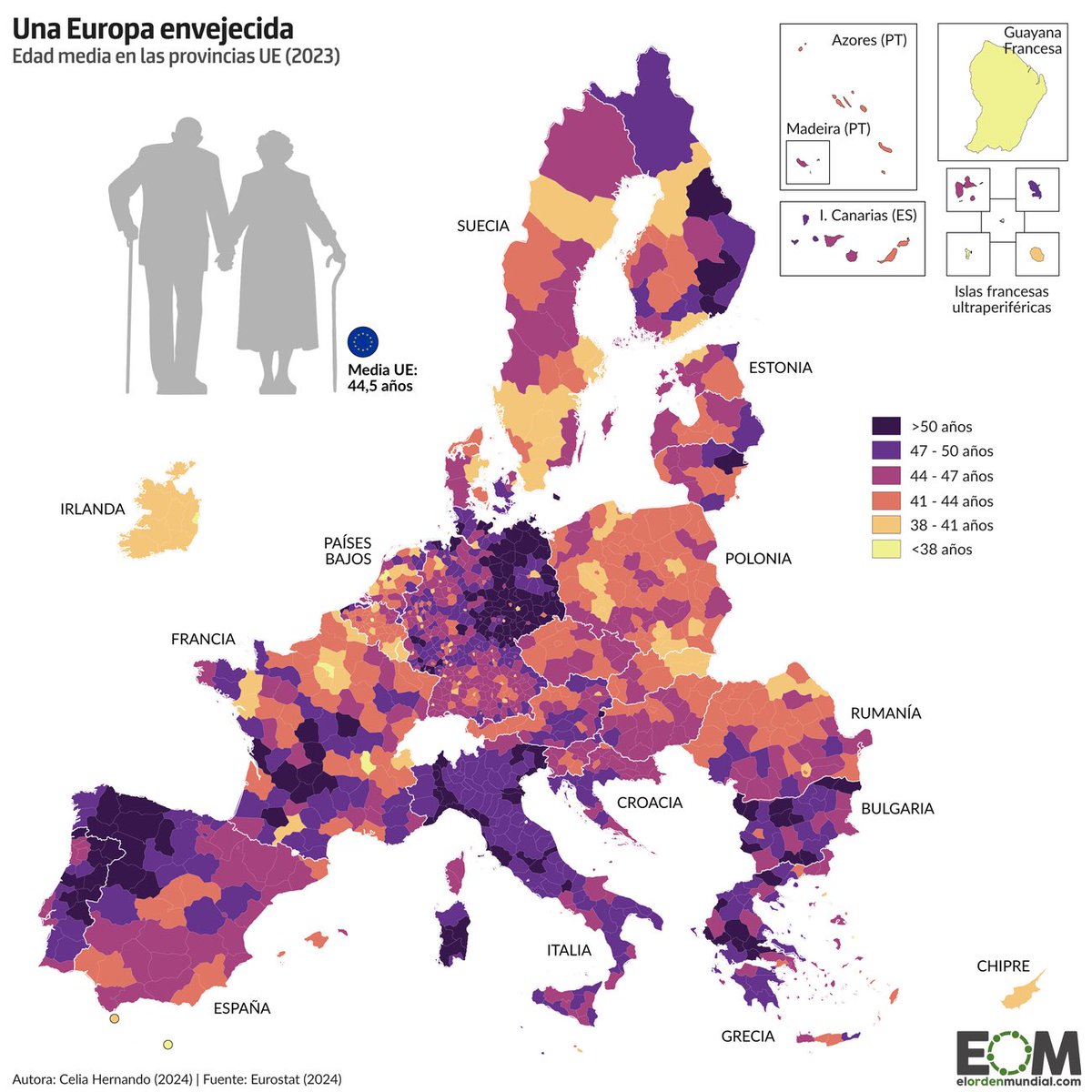 EduardoSaldania's tweet photo. Dos mapas y un párrafo que ayudan a entender el problema demográfico tan grave al que se enfrenta España en las próximas décadas. No estamos preparados para afrontar la situación que se viene. A ningún nivel, ni económico, ni político, ni social. https://t.co/Gn6LvOQzce