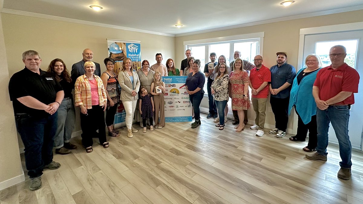 Please join me in congratulating two families in the Miramichi area who will soon be moving into their own affordable homes! This is thanks to our partnership with Habitat for Humanity. We’re tackling the housing challenge head-on. I’m proud to say we’ve seen 750 housing starts