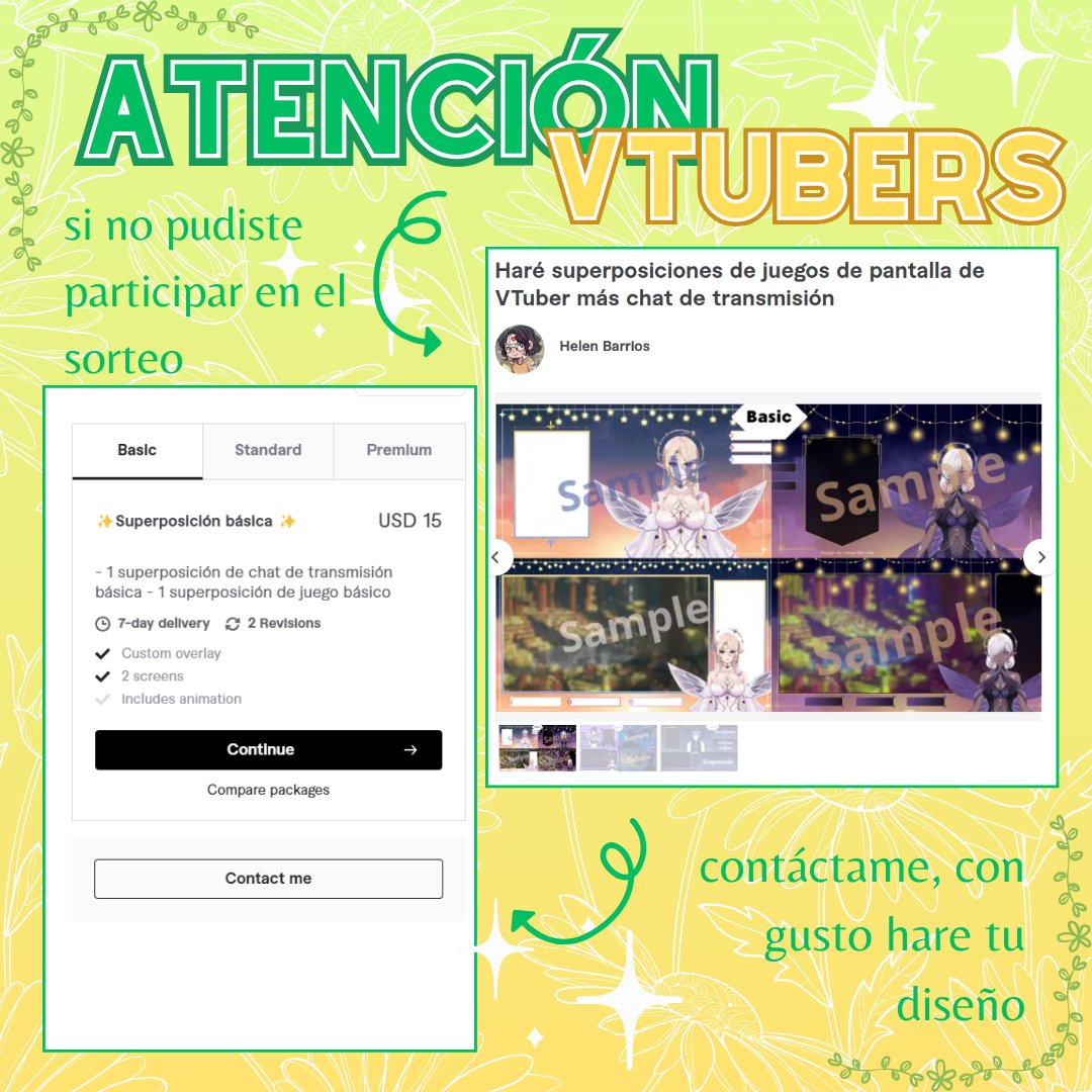 helen_barrrios's tweet photo. ✨¡Atención vtubers!✨

 Si no pudiste participar en el sorteo, Puedes contactarme en mi cuenta de Fiverr para hacer tu pedido.

Los primeros 5 en hacer sus pedidos recibirán un descuento especial, ¡solo 10$ por tu diseño de overlays de chat y stream!❤️

https://t.co/51DMSTE2t0! https://t.co/us7xgpqJyf