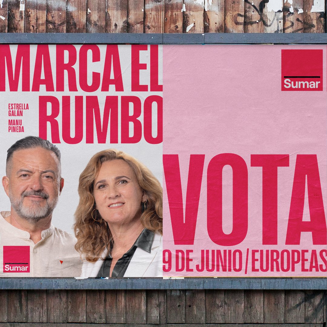 No somos la izquierda que mira a los lados, somos la izquierda que defiende a las mayorías y mira de frente a la derecha.

🔻 El 9 de junio, #MarcaElRumbo y vota @Sumar🩷