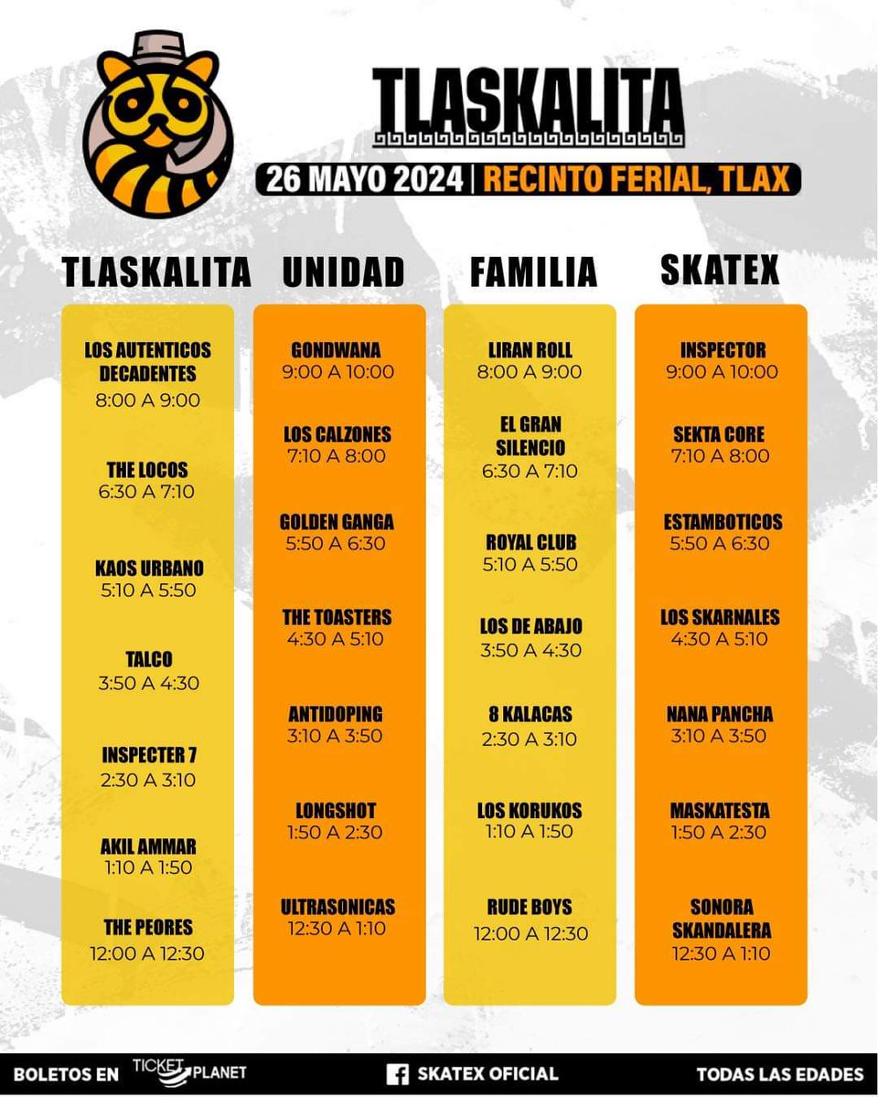 2TRoom's tweet photo. Horarios para el domingo #Tlaskalita #Mexska #Skamex https://t.co/HgxNTXyGTA