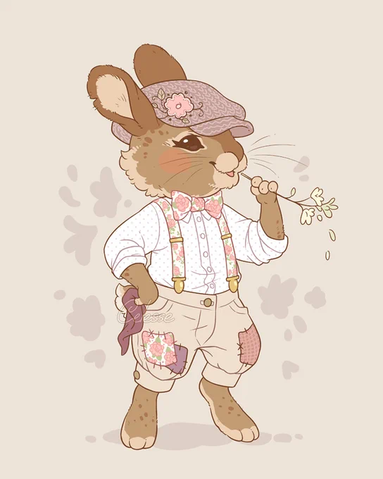 Thinking about bunnies in country spring fashion  