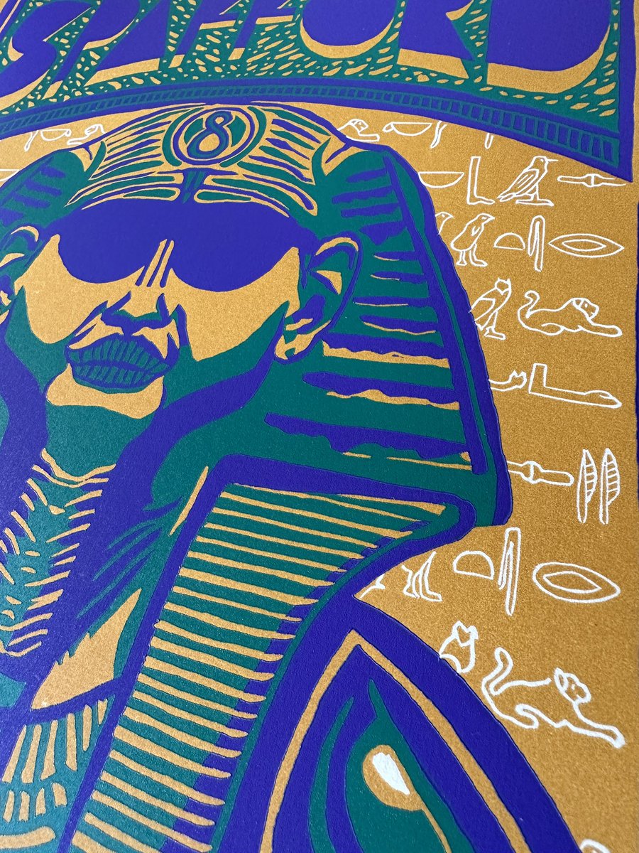 SpaffordMusic's tweet photo. Poster for tonight’s show in Memphis, TN by @blockprints_ 😍👑 available at merch while they last!

“Should Have Been A King”
3 Color Woodblock Print.
Stonehenge Natural 100% Cotton Rag.
15” x 21”.
Edition of 30, signed and numbered. https://t.co/xDPwkg6Jek