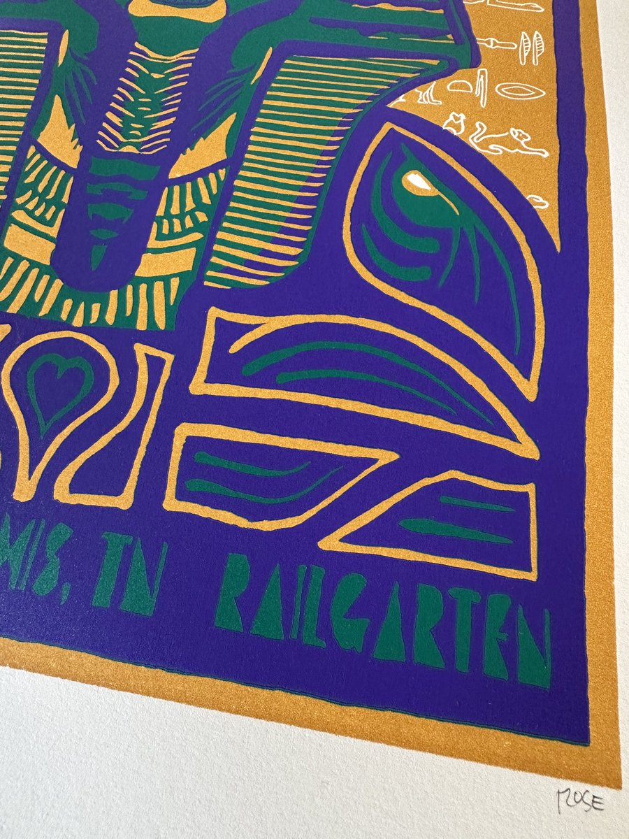 SpaffordMusic's tweet photo. Poster for tonight’s show in Memphis, TN by @blockprints_ 😍👑 available at merch while they last!

“Should Have Been A King”
3 Color Woodblock Print.
Stonehenge Natural 100% Cotton Rag.
15” x 21”.
Edition of 30, signed and numbered. https://t.co/xDPwkg6Jek